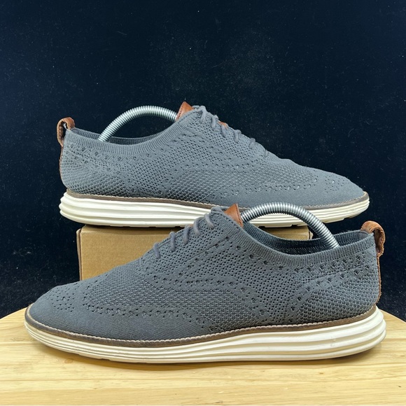 Cole Haan Other - Cole Haan Original Grand Grey Wingtip Oxford Shoes Knit C27961 Mens Size 9
